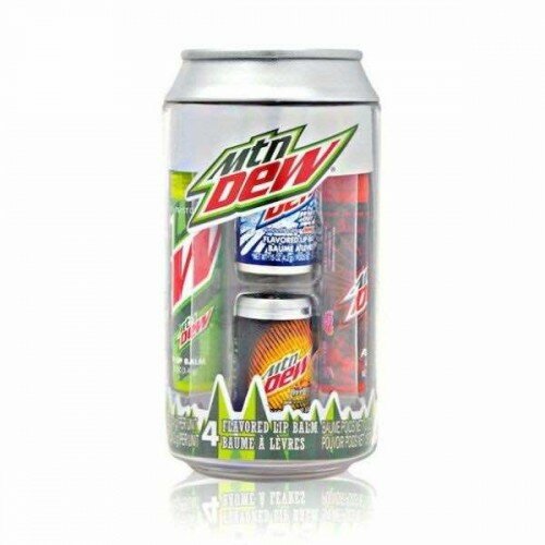 Mountain Dew Flavoured Lip Balm 4 Piece Can Set